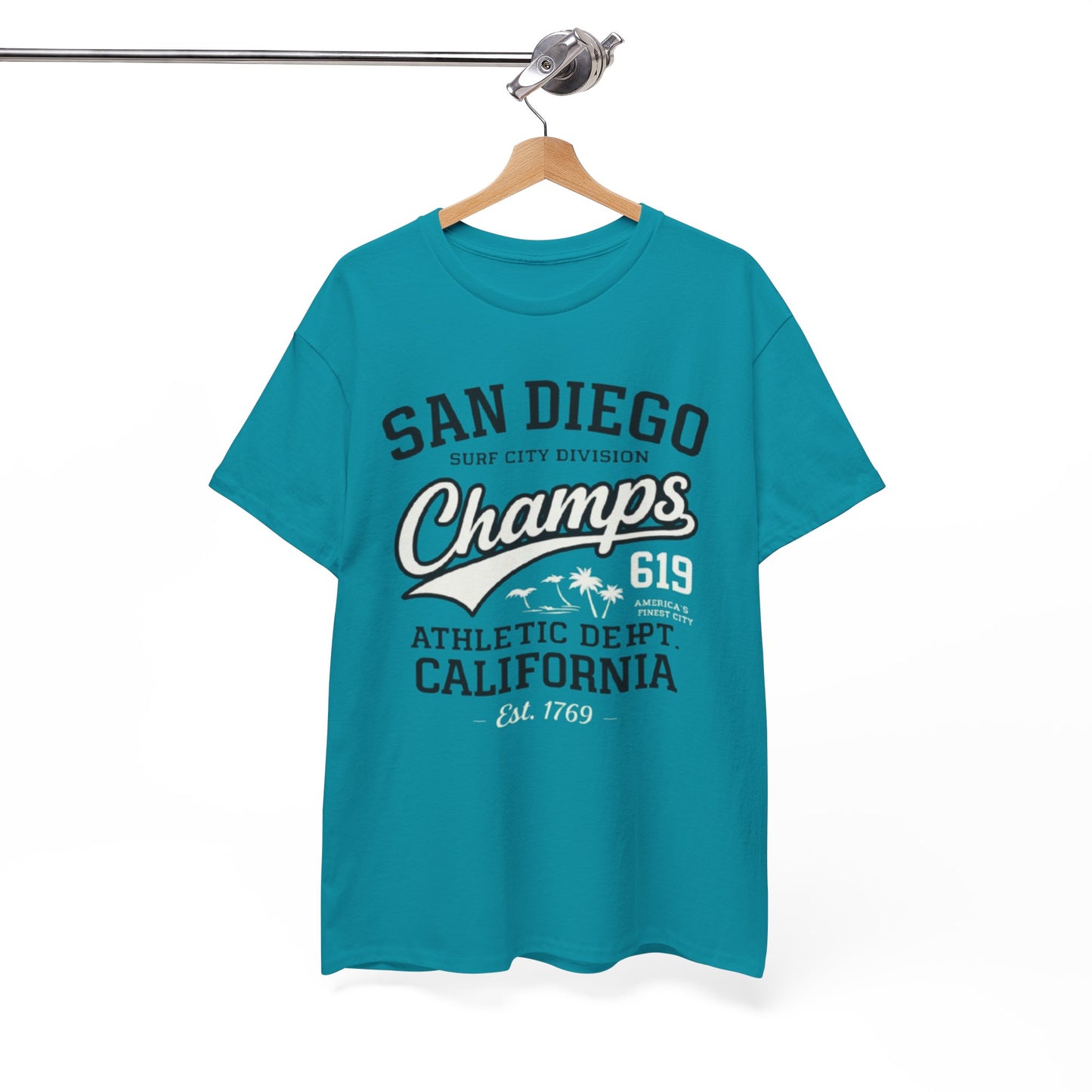 San Diego Champs Athletic T-Shirt — California 619 Surf City Tee