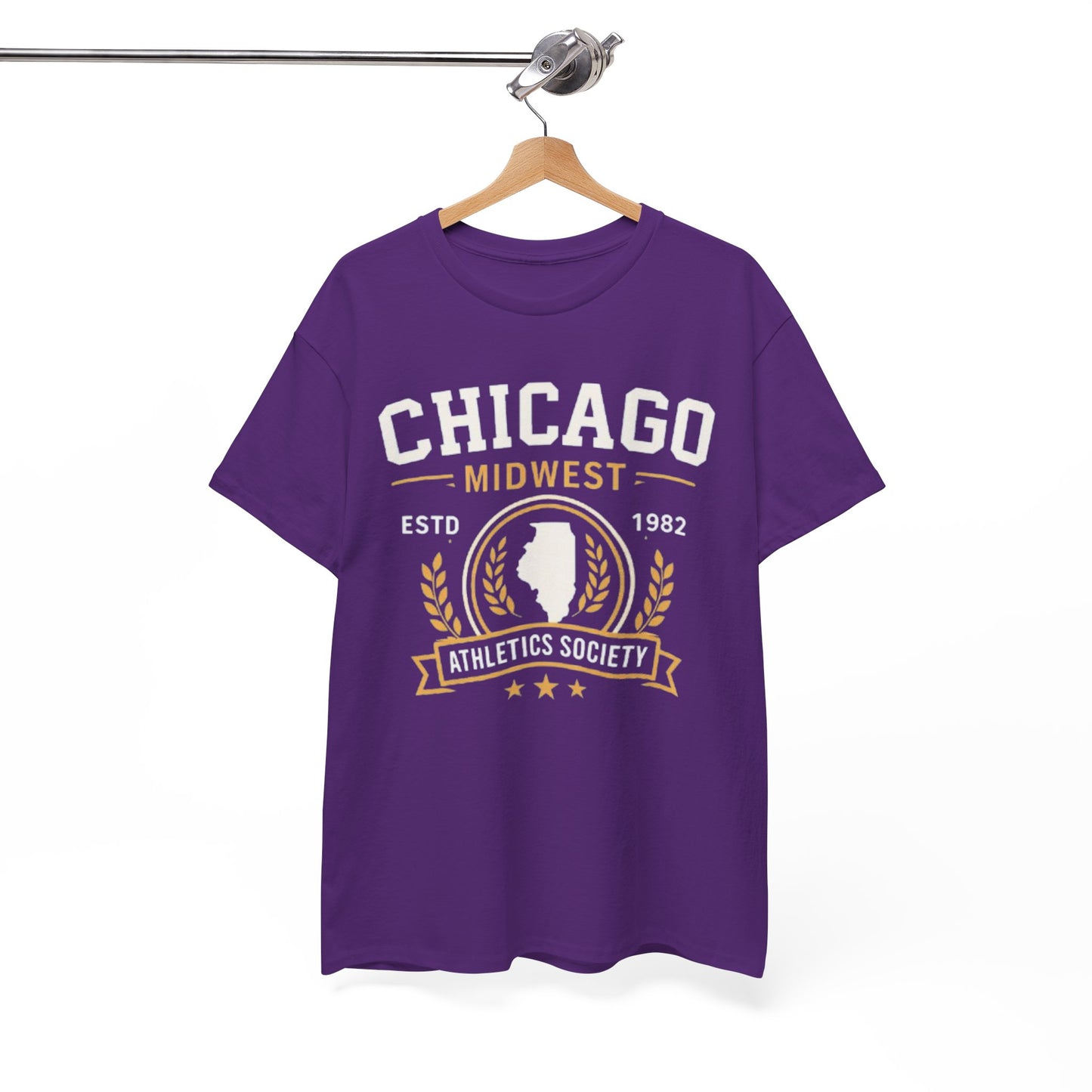 White Smoke Chicago Athletics Society T‑Shirt — Midwest ESTD 1982 Vintage Sports Tee
