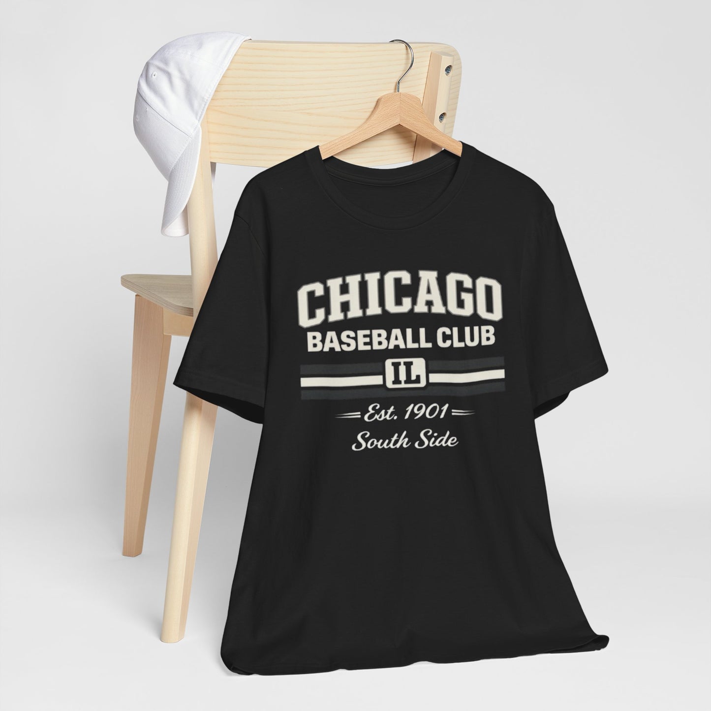 Dark Slate Gray Chicago Baseball Club T‑Shirt — South Side Est. 1901 Retro Tee