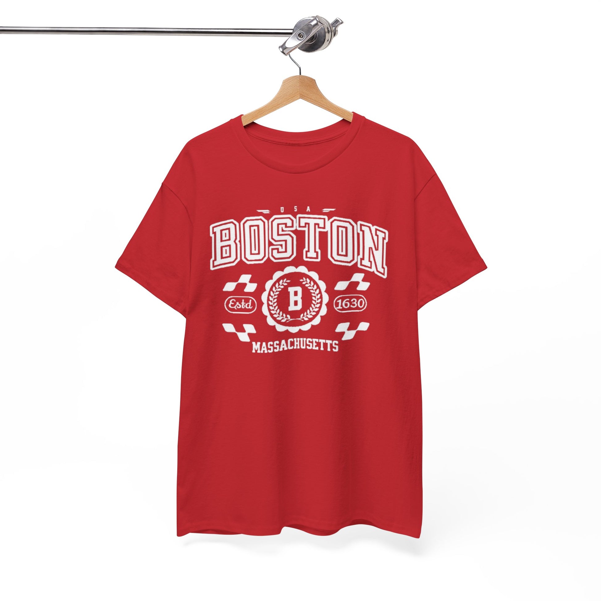 White Smoke Boston Racing Vintage Tee — Massachusetts Graphic T-Shirt