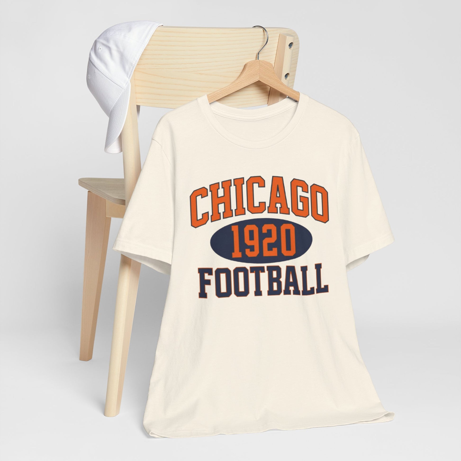 Antique White Chicago 1920 Football Shirt – Vintage Varsity Style Game Day T Shirt