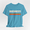 Tricou retro cu dungi București — grafic vintage cu orașe din România – sportswear style, sportswear style, image 1.0