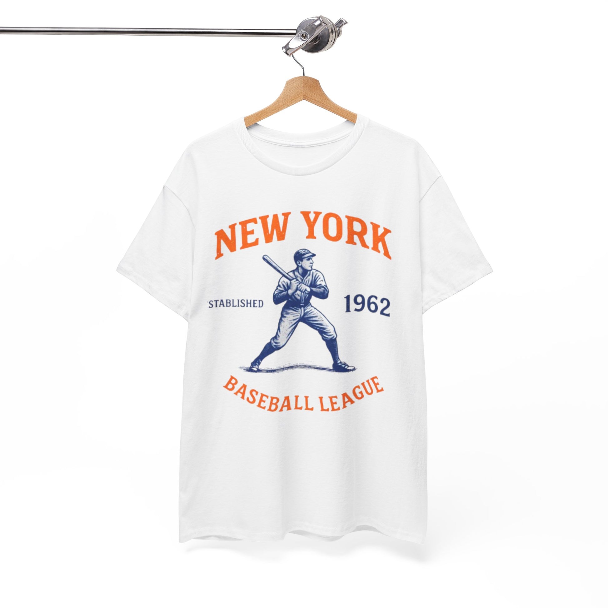 White Smoke New York Baseball League T-Shirt – Vintage Athletic Streetwear Tee