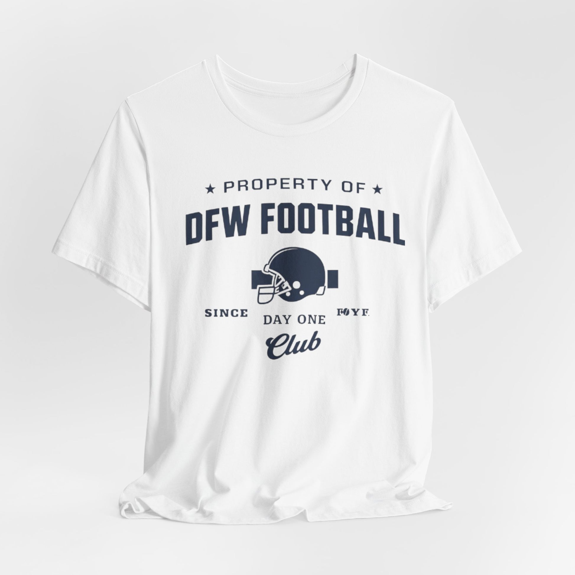DFW Dallas Football Club Tee — Property of DFW Football Short Sleeve Shirt – fan gear, lightweight game day shirt, image 1.0