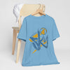 Cornflower Blue Chicago Sky Basketball Tee – Distressed Logo Graphic Shirt
