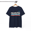 White Smoke Philadelphia Tee — Retro PA Est. 1682 Striped City Shirt