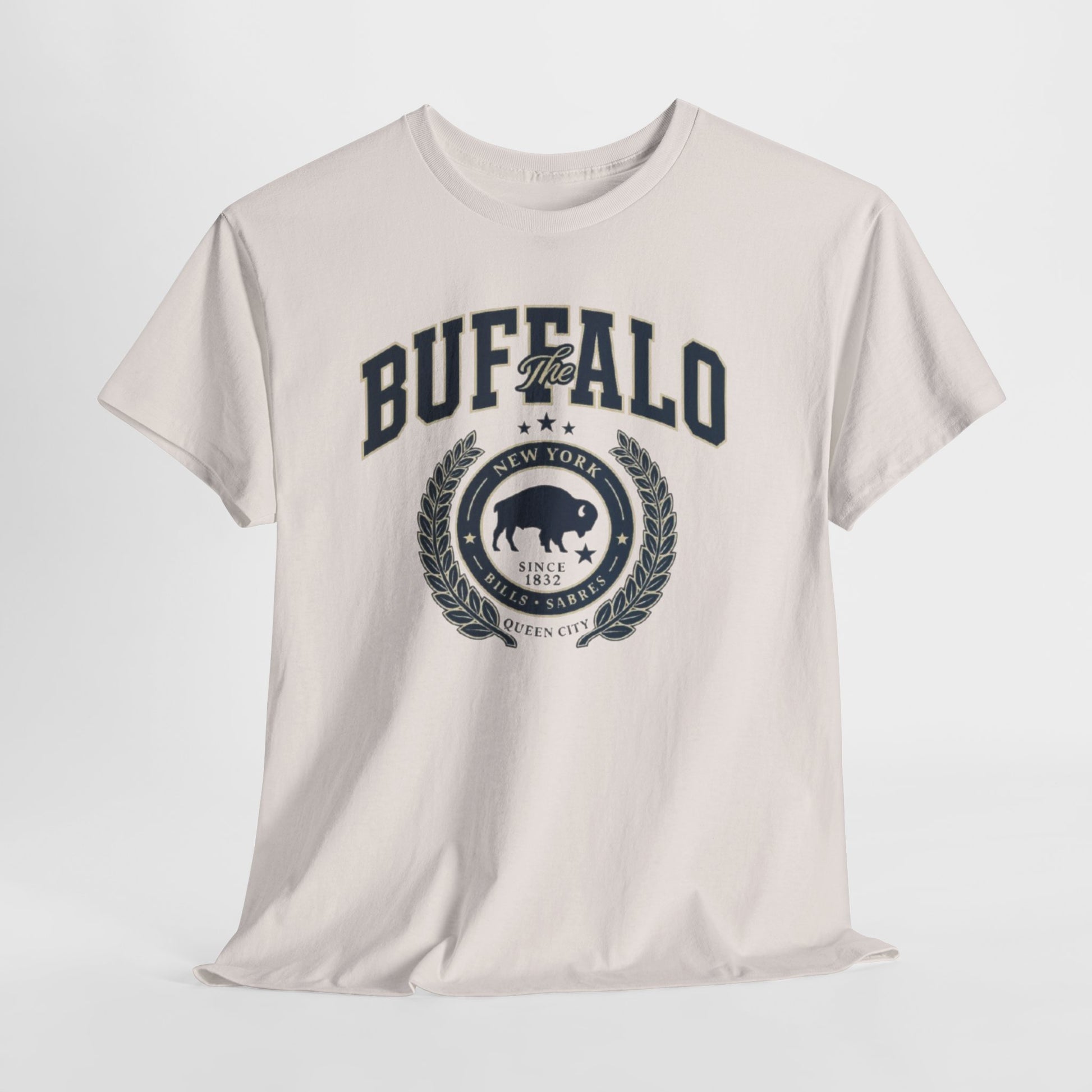 Lavender Buffalo Crest Tee – Vintage Buffalo Logo T-Shirt