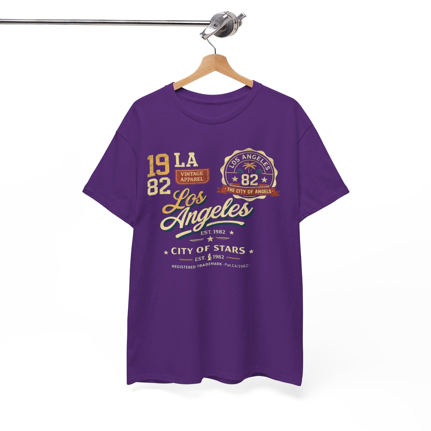 White Smoke Los Angeles Vintage 1982 Tee — City of Stars Retro Graphic T-Shirt