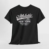 Dark Slate Gray Athletic New York Baseball Tee — 'Athletic: Run, Push Yourself' Vintage Sport T-Shirt