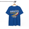 White Smoke Kansas City Class 816 T-Shirt — Missouri City Skyline Retro Athletic Tee