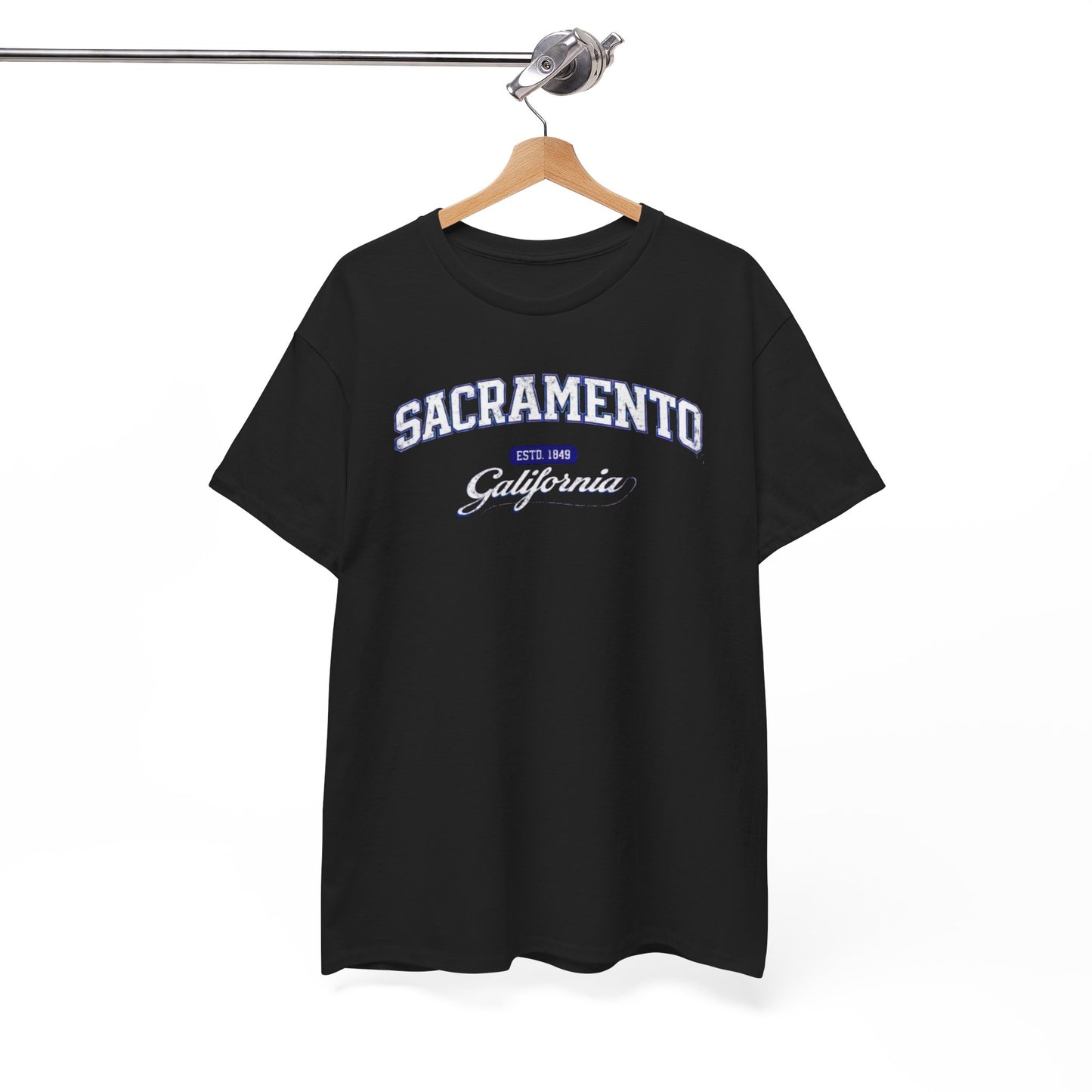 White Smoke Sacramento California Tee — Vintage Collegiate City Shirt