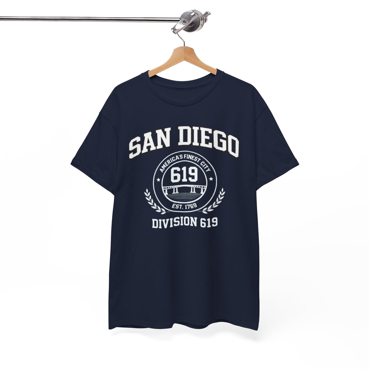 White Smoke San Diego 619 Division Graphic Tee — Retro City T-Shirt