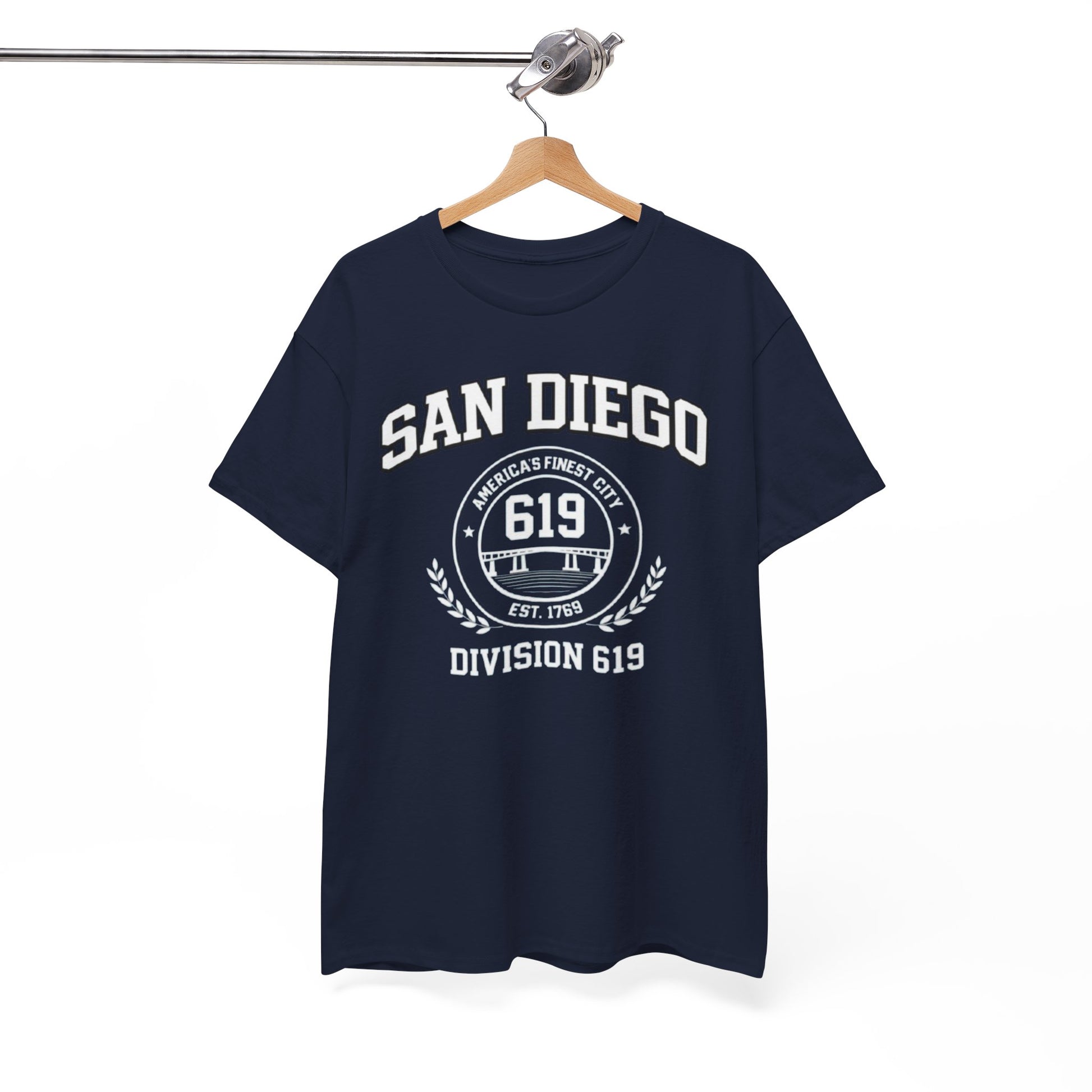 White Smoke San Diego 619 Division Graphic Tee — Retro City T-Shirt