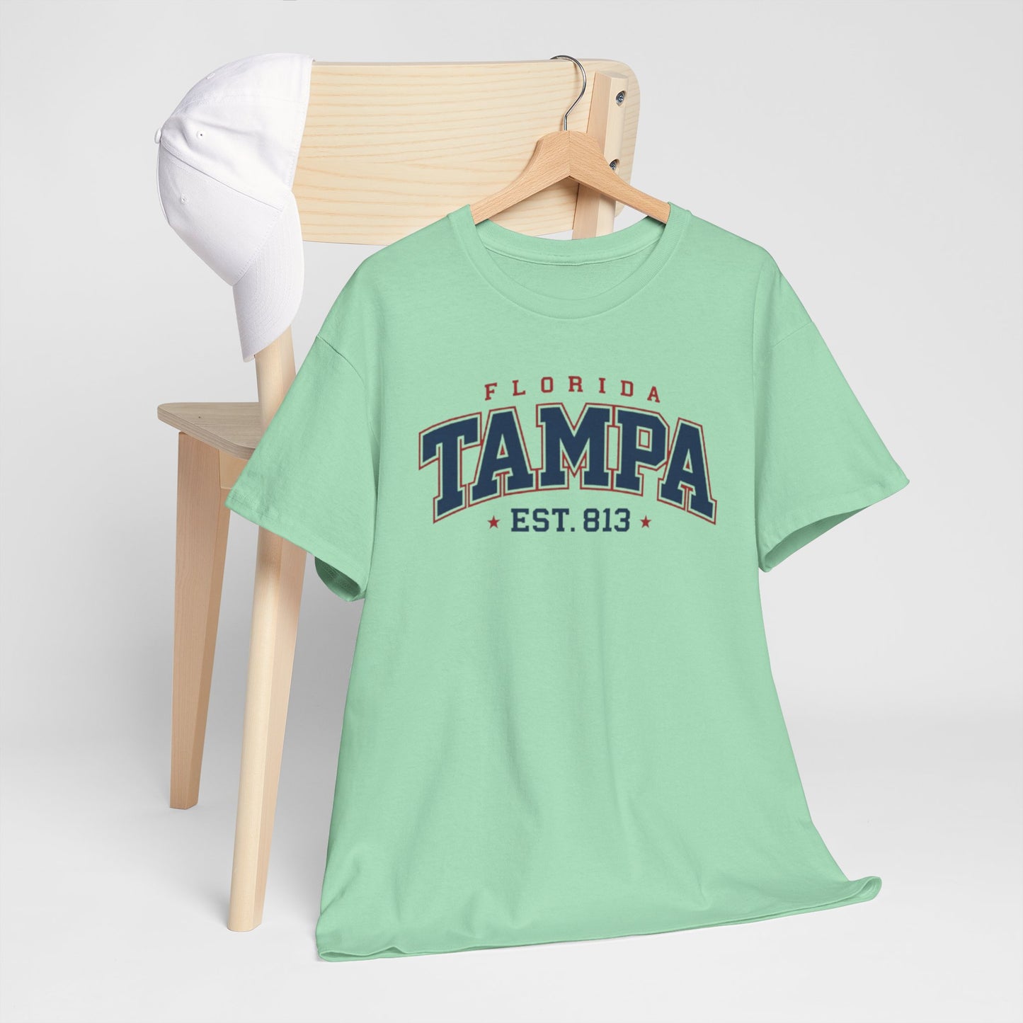 Gray Tampa Florida Vintage College Tee – EST. 813 City Shirt
