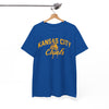 White Smoke Kansas City Chiefs Vintage Football Tee — Retro Script & Player Graphic