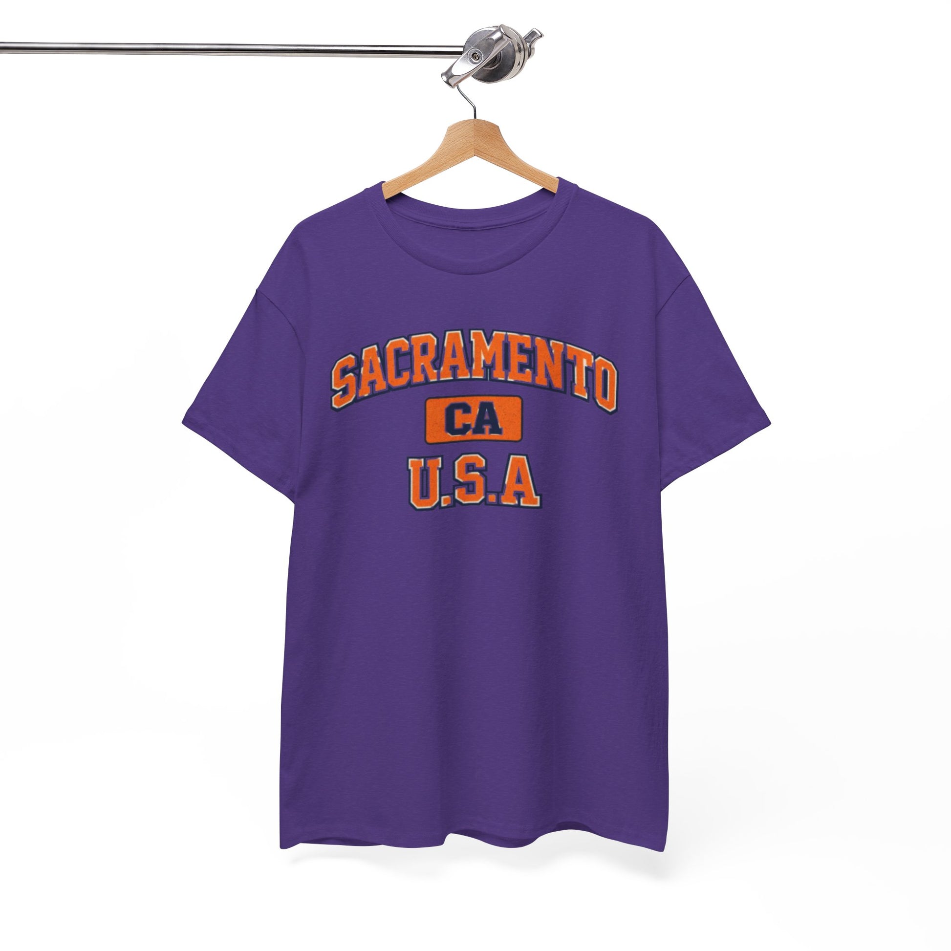 Sacramento CA USA Vintage Collegiate T-Shirt – casual fan outfit, lightweight game day shirt, image 1.0