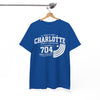 White Smoke Charlotte 704 Varsity Athletic Streetwear T Shirt –  College Graphic Tee