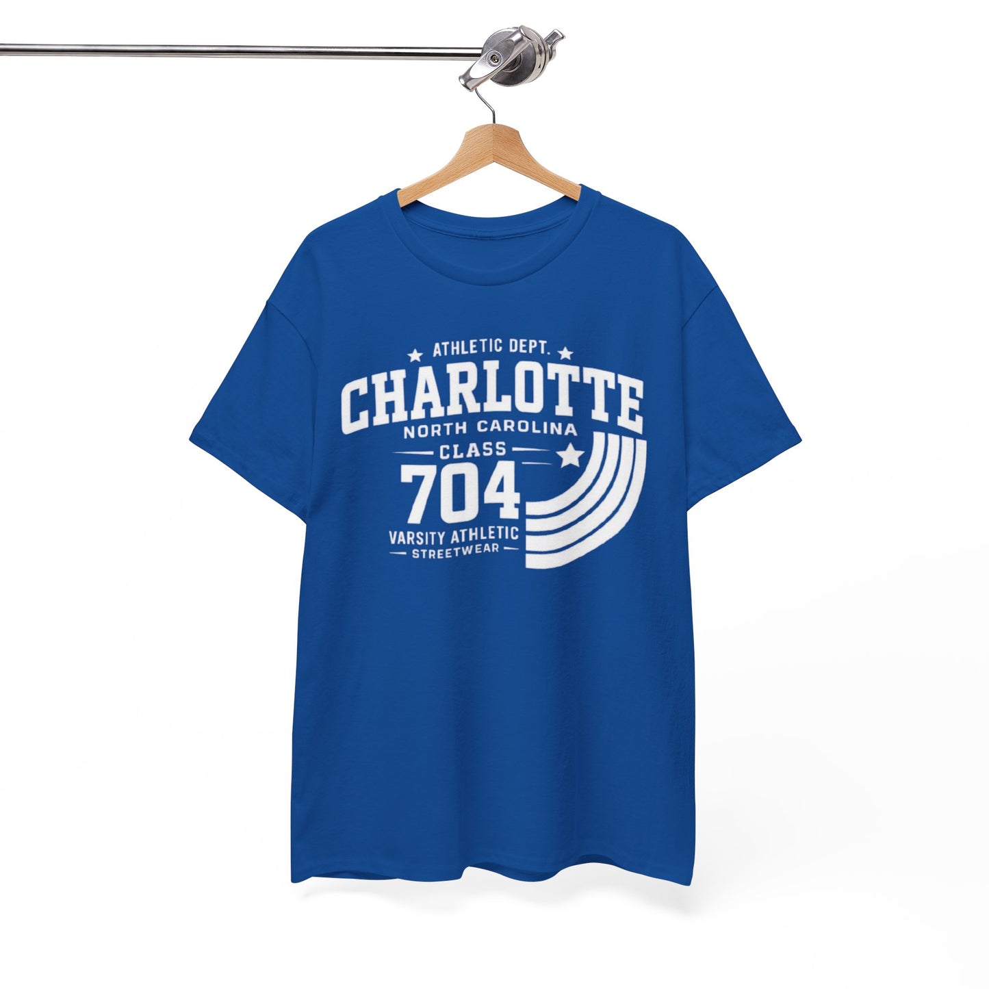 Charlotte 704 Varsity Athletic Streetwear T Shirt –  College Graphic Tee