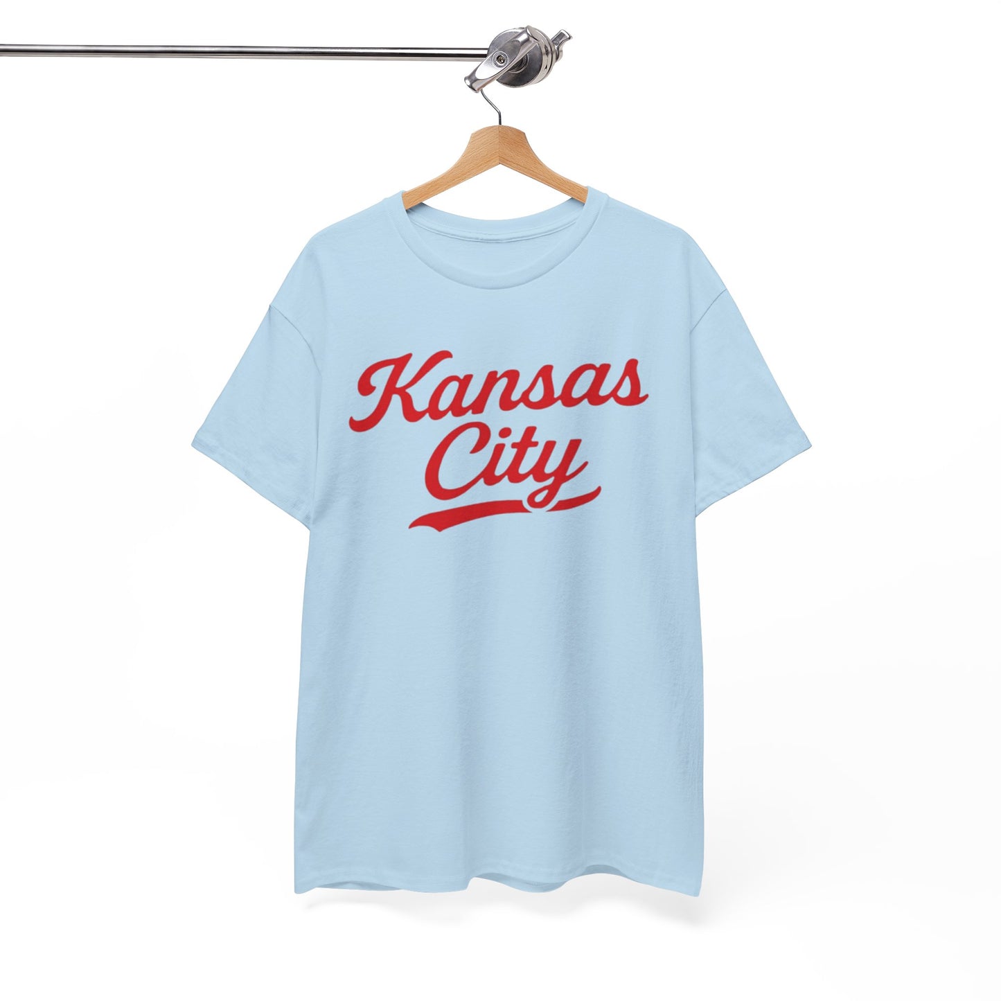 White Smoke Kansas City Script Tee — Retro Red City  T-Shirt