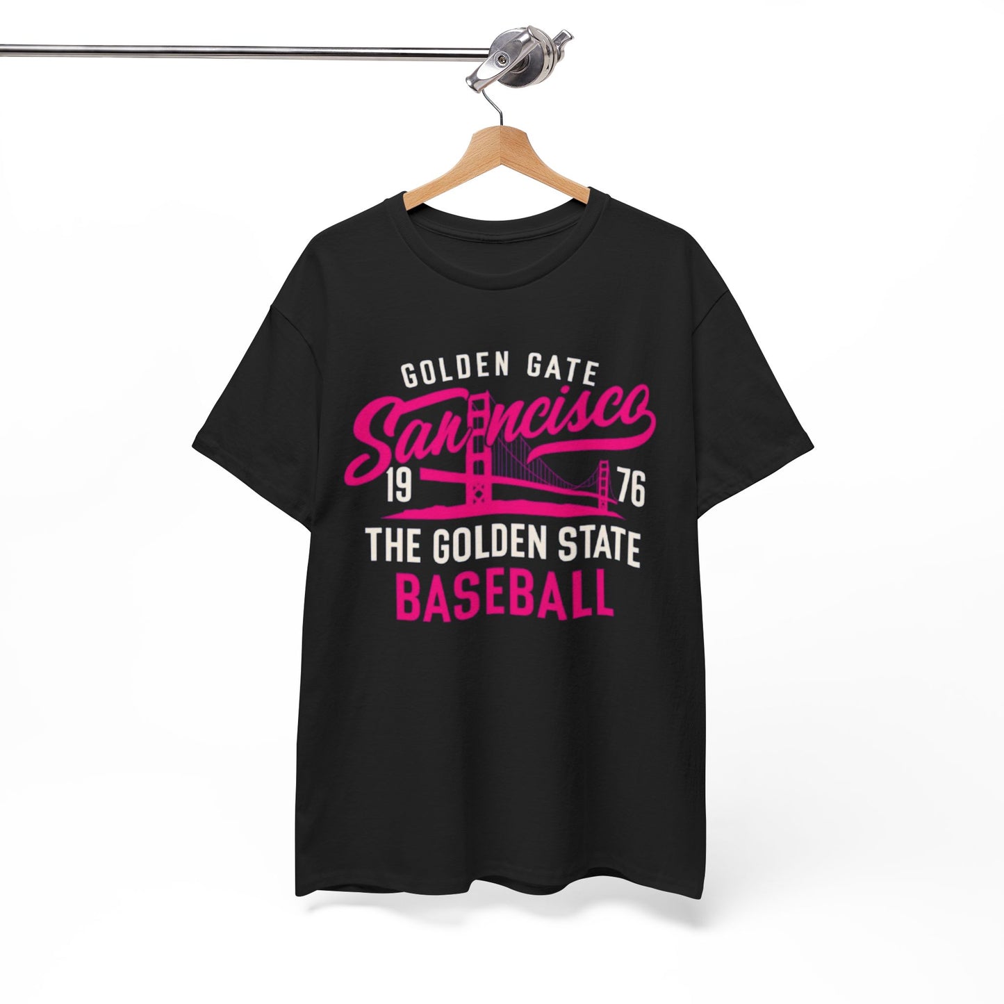 White Smoke San Francisco Golden Gate Baseball T-Shirt – Vintage City Sports Script Design