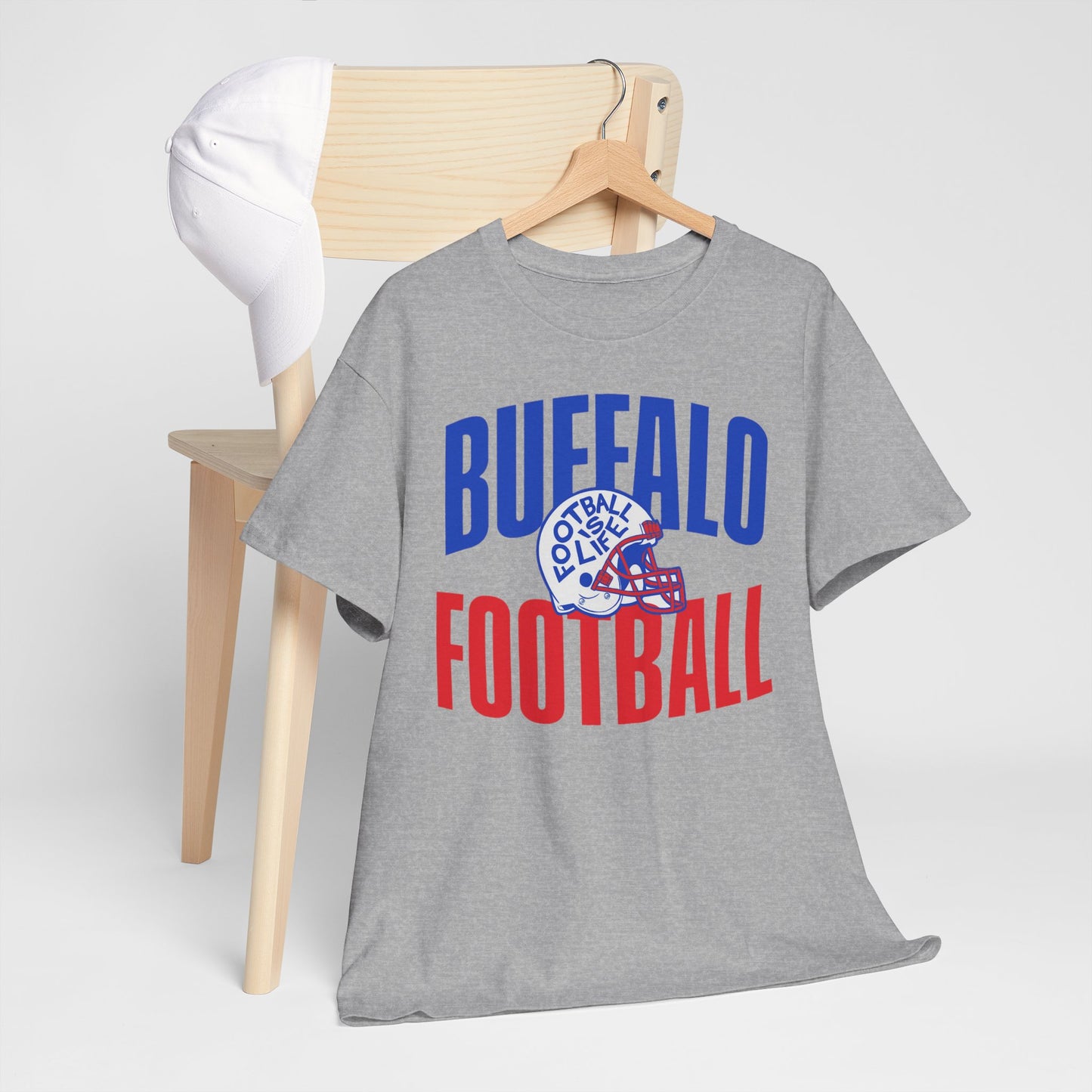 Buffalo Football T-Shirt — Retro Helmet Sports Tee