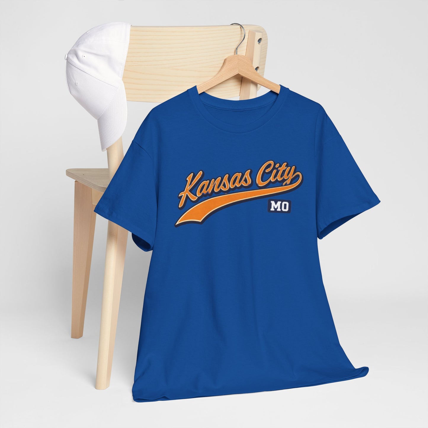 Dark Slate Blue Kansas City MO Retro Script T-Shirt - Vintage Sports Style Tee