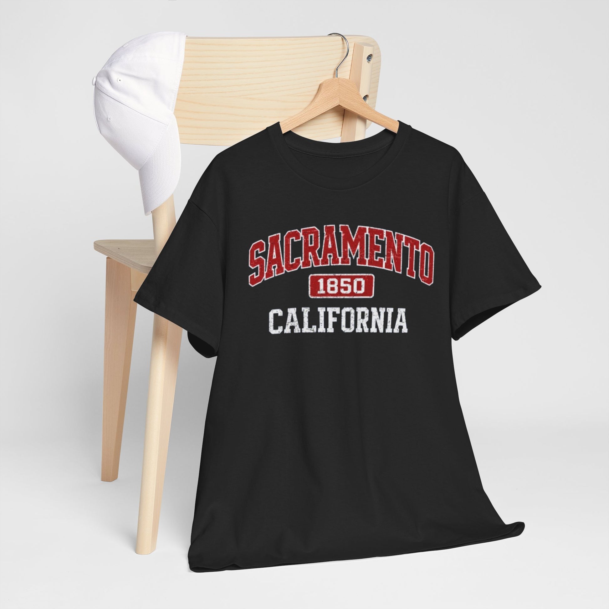 Dark Slate Gray Sacramento 1850 California Tee — Vintage City  T-Shirt