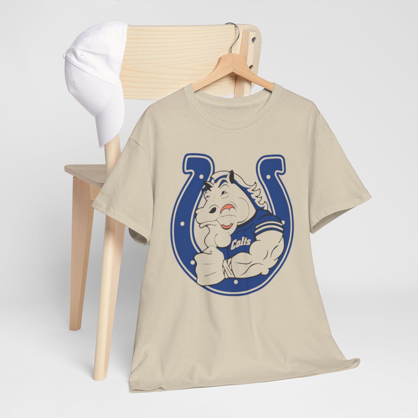 Lavender Indianapolis Colts Horse Mascot Horseshoe T-Shirt