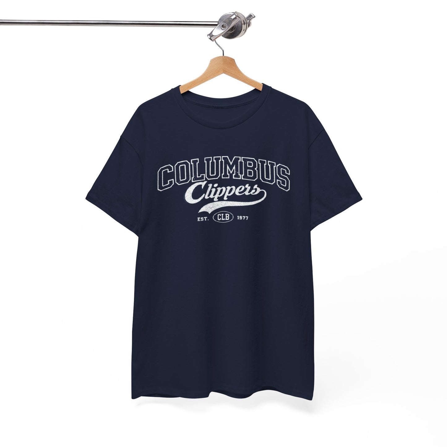 White Smoke Columbus Clippers Baseball Tee — Retro Team  Shirt