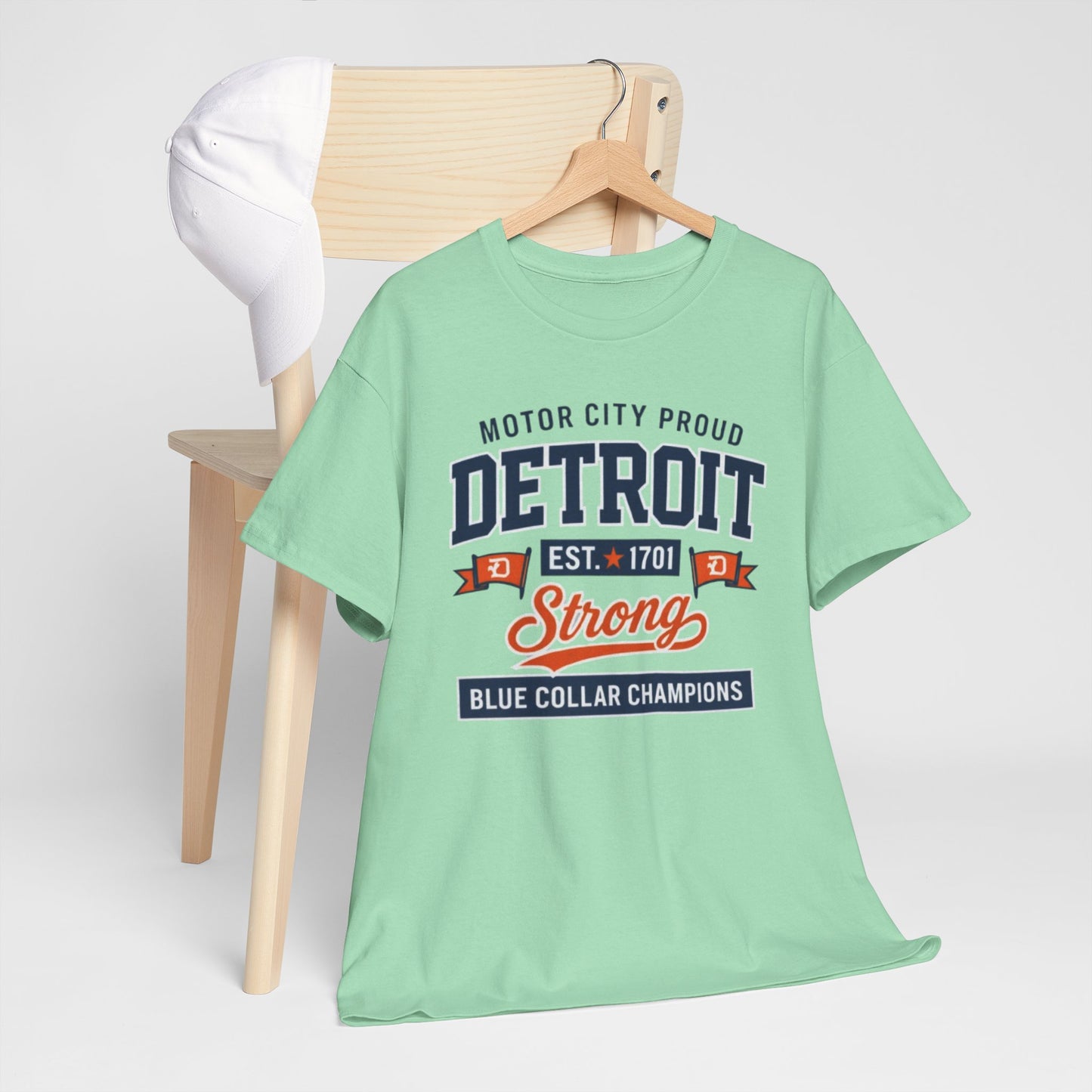 Detroit Strong T-Shirt — Motor City "Blue Collar Champions" Tee