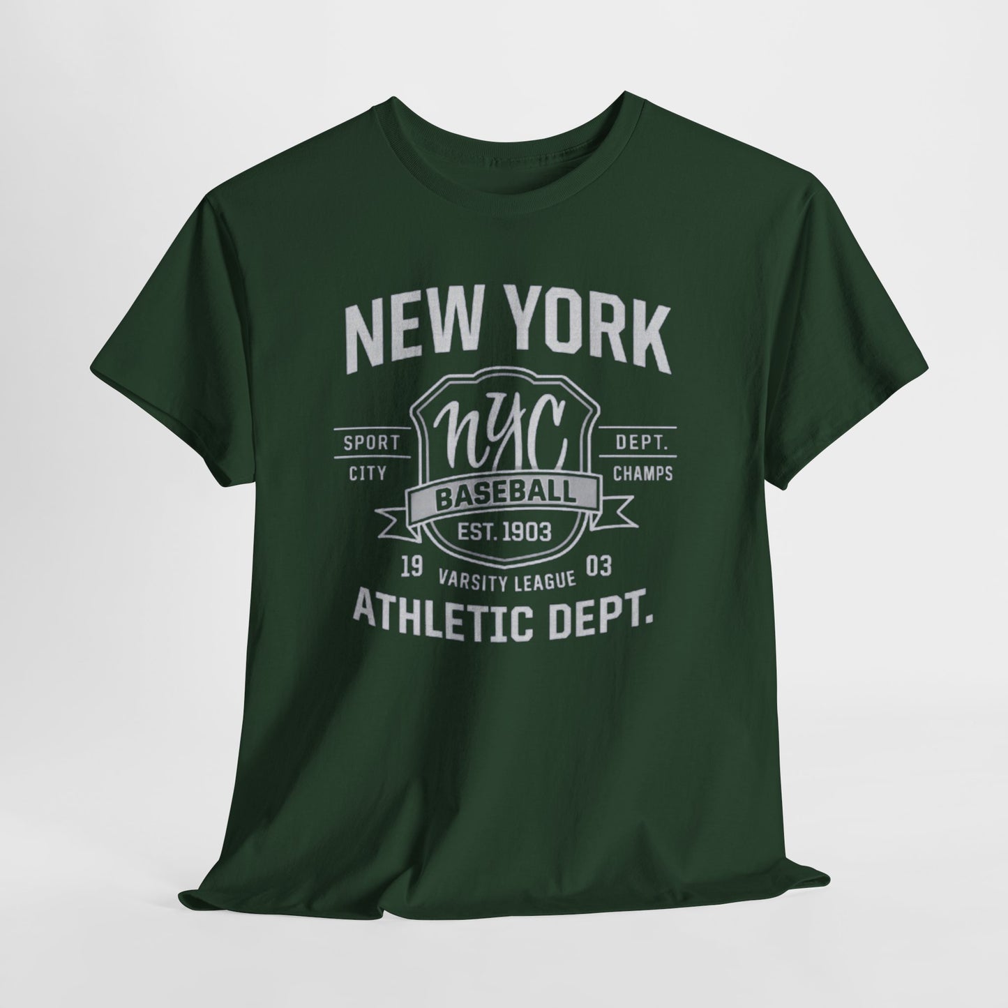 New York NYC Baseball Athletic Dept. T‑Shirt — Vintage Varsity Sports Tee