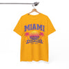 White Smoke Miami Ocean Drive Est. 305 Graphic T-Shirt – Retro Sunset Beach Streetwear Tee