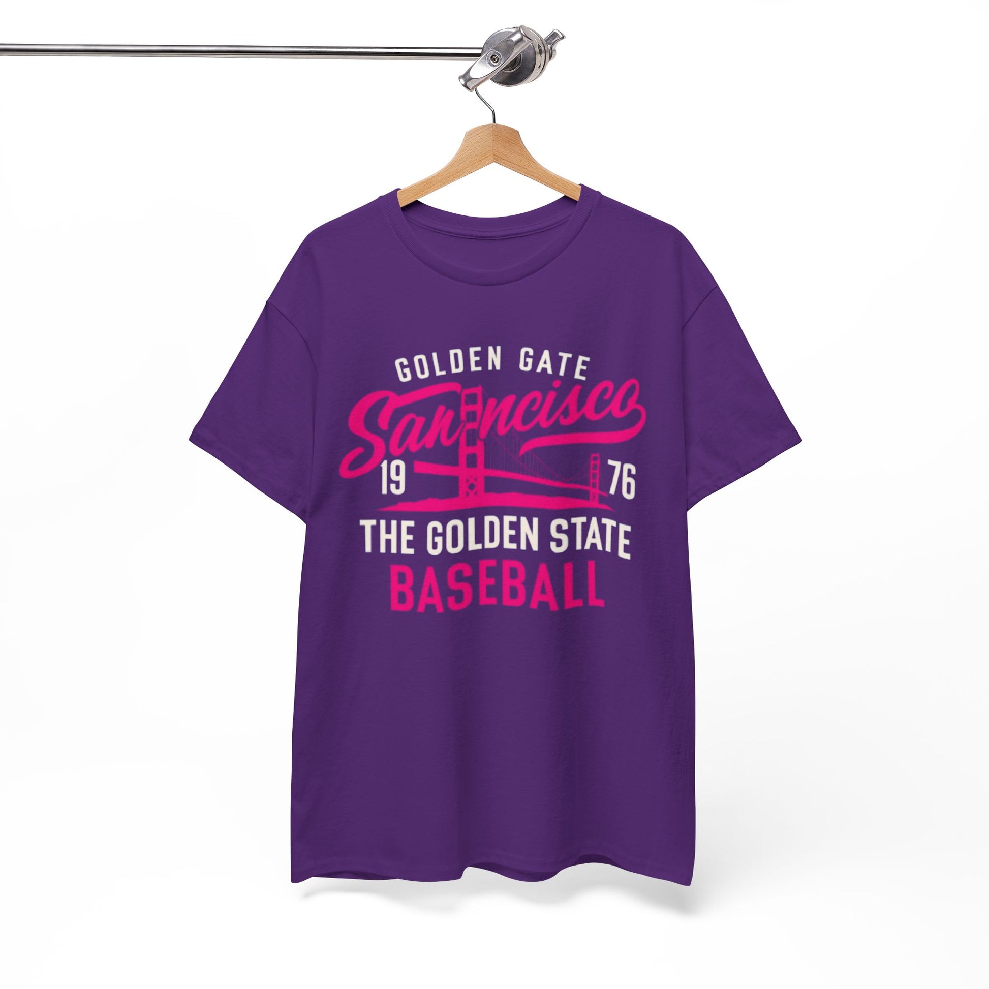 White Smoke San Francisco Golden Gate Baseball T-Shirt – Vintage City Sports Script Design