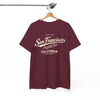 White Smoke San Francisco Baseball Club T-Shirt — California Vintage Script Tee