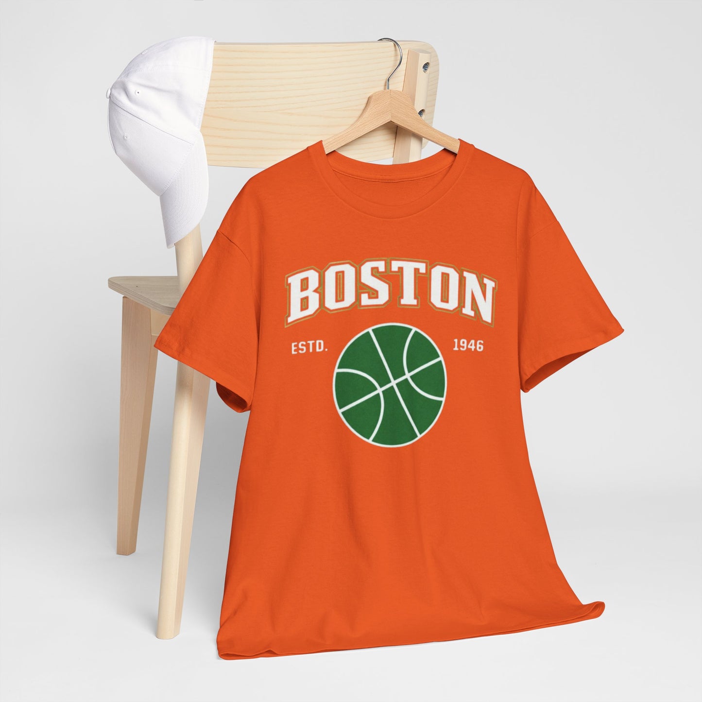 Lavender Boston Basketball Tee – Retro Established 1946 Sports Shirt