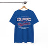 White Smoke Columbus Blue Jackets Hockey T‑Shirt – "Don't Mess With Ohio" Vintage Style