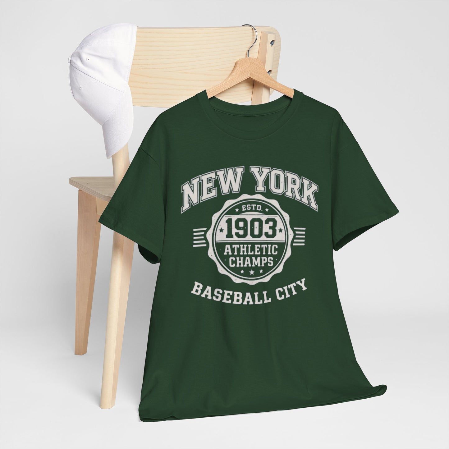 New York Baseball T-Shirt – 1903 Athletic Champs Varsity Design Tee