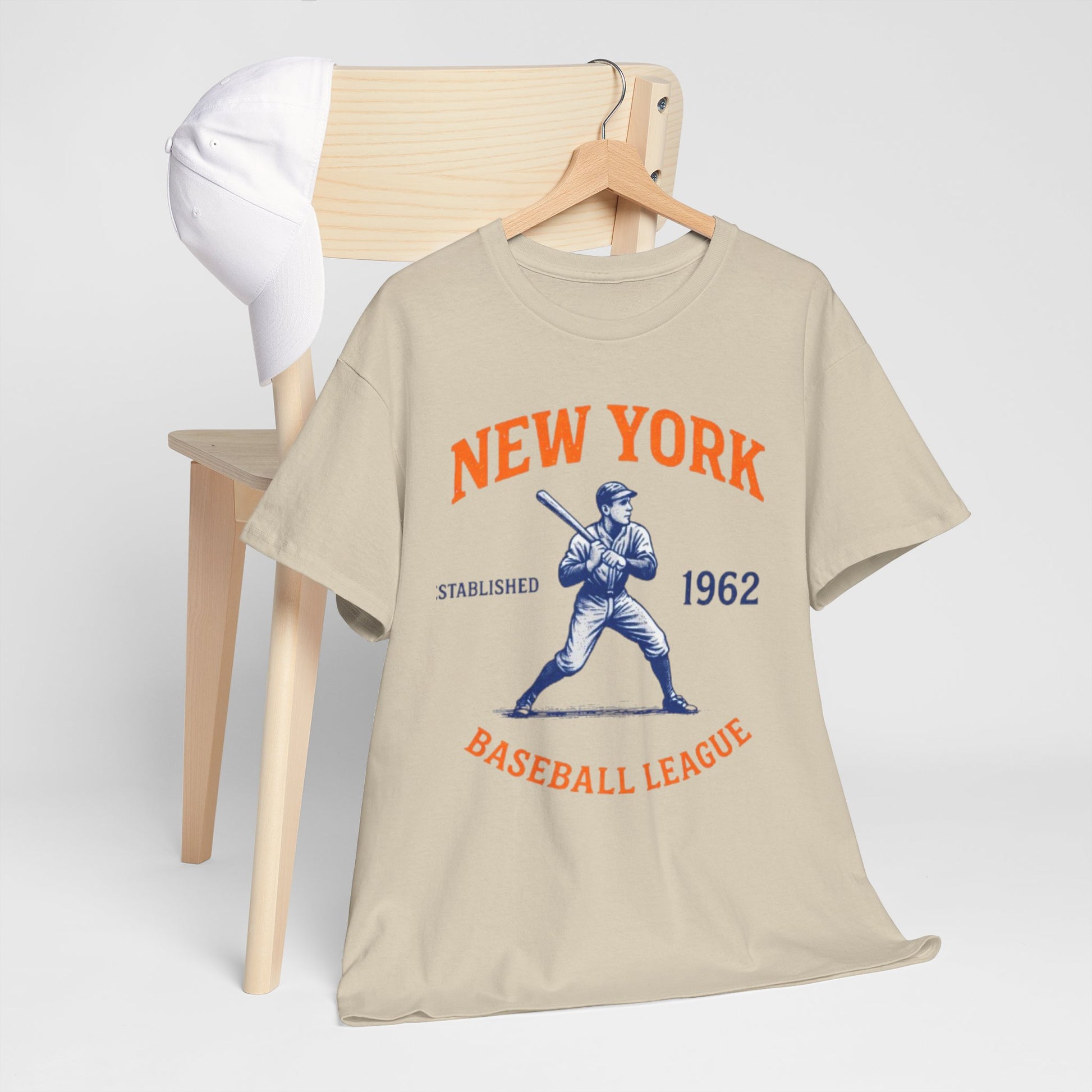 Lavender New York Baseball League T-Shirt – Vintage Athletic Streetwear Tee