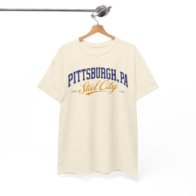 Pittsburgh, PA Steel City T‑Shirt — Retro City Urban graphic Tee – lightweight game day shirt, sportswear style, image 1.0