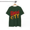 White Smoke Kansas City Retro Tee — Vintage Distressed KC City Shirt