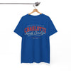 White Smoke Charlotte North Carolina Athletic Division  T Shirt – Navy Blue College League Graphic Tee