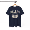 White Smoke Dallas Lone Star Shield T-Shirt vintage tee  retro shirt