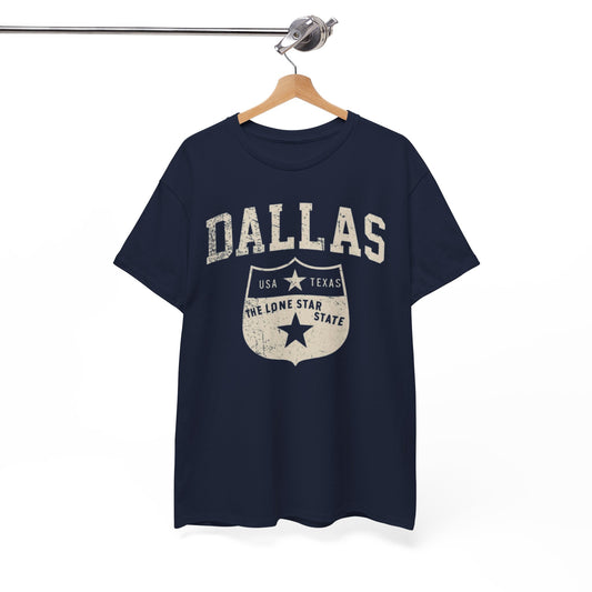 Dallas Lone Star Shield T-Shirt vintage tee  retro shirt