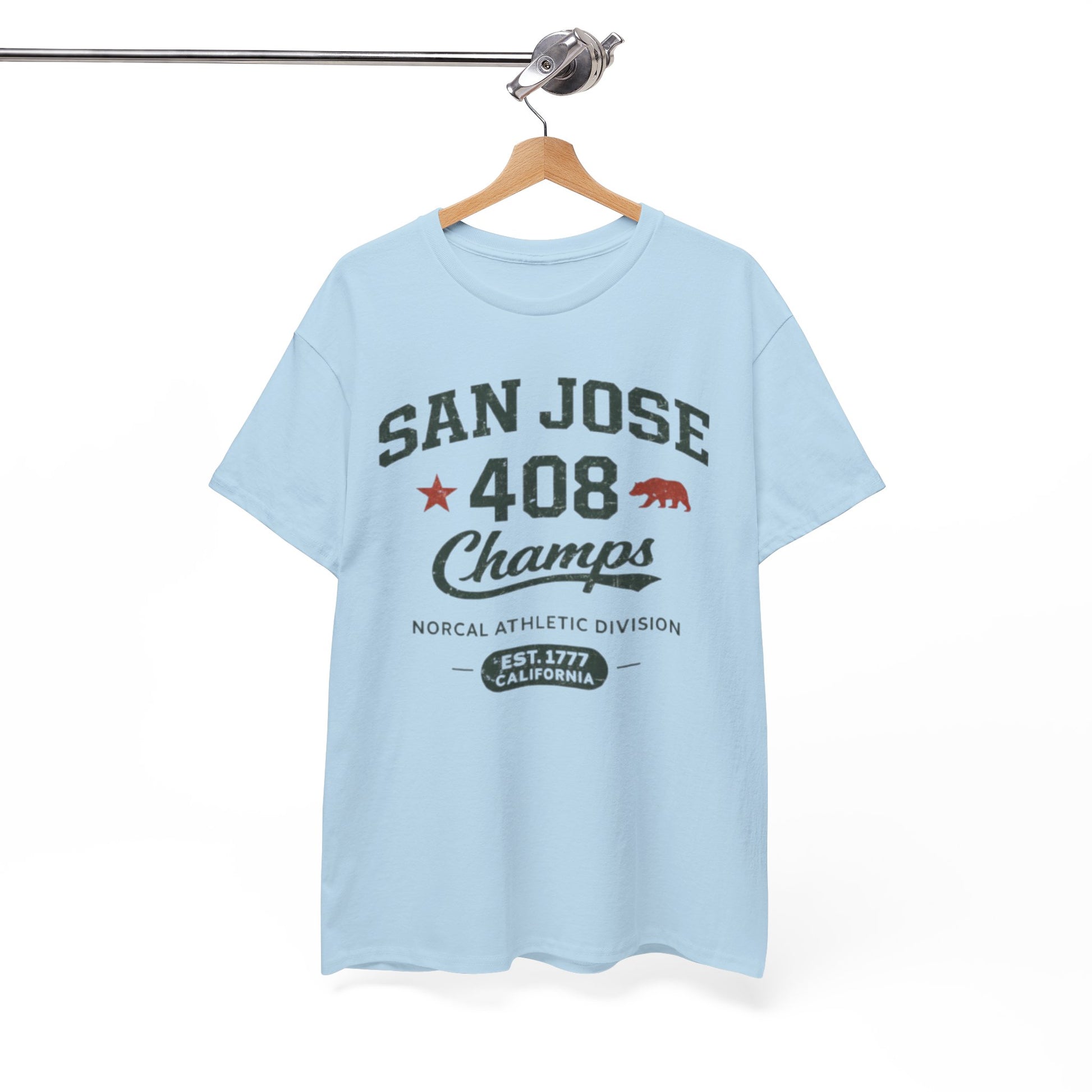 San Jose 408 Champs T-Shirt – Retro NorCal Athletic Tee streetwear fashion product image 1