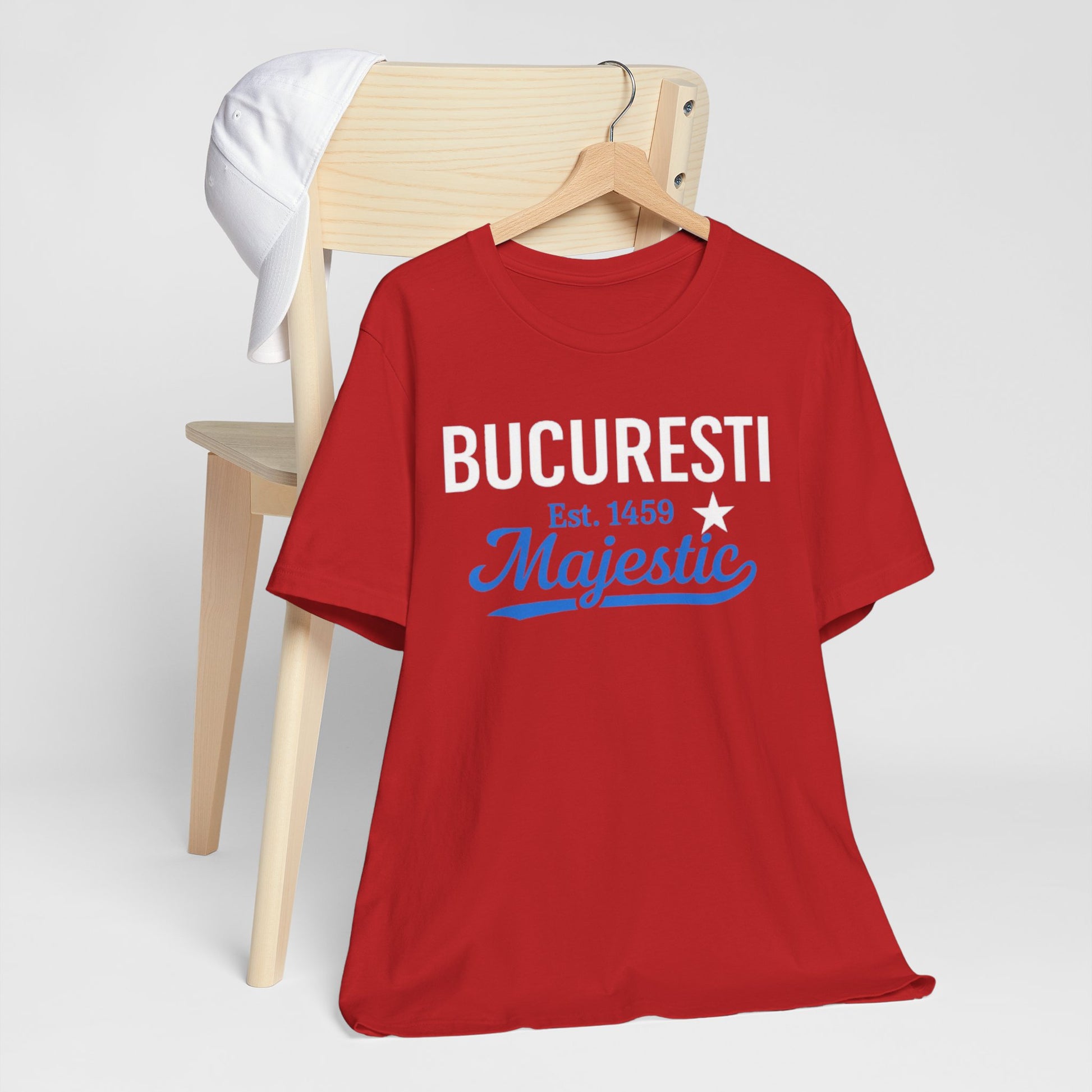 Brown Tricou Bucuresti Majestic — Tricou Vintage Romanian City (Est. 1459)