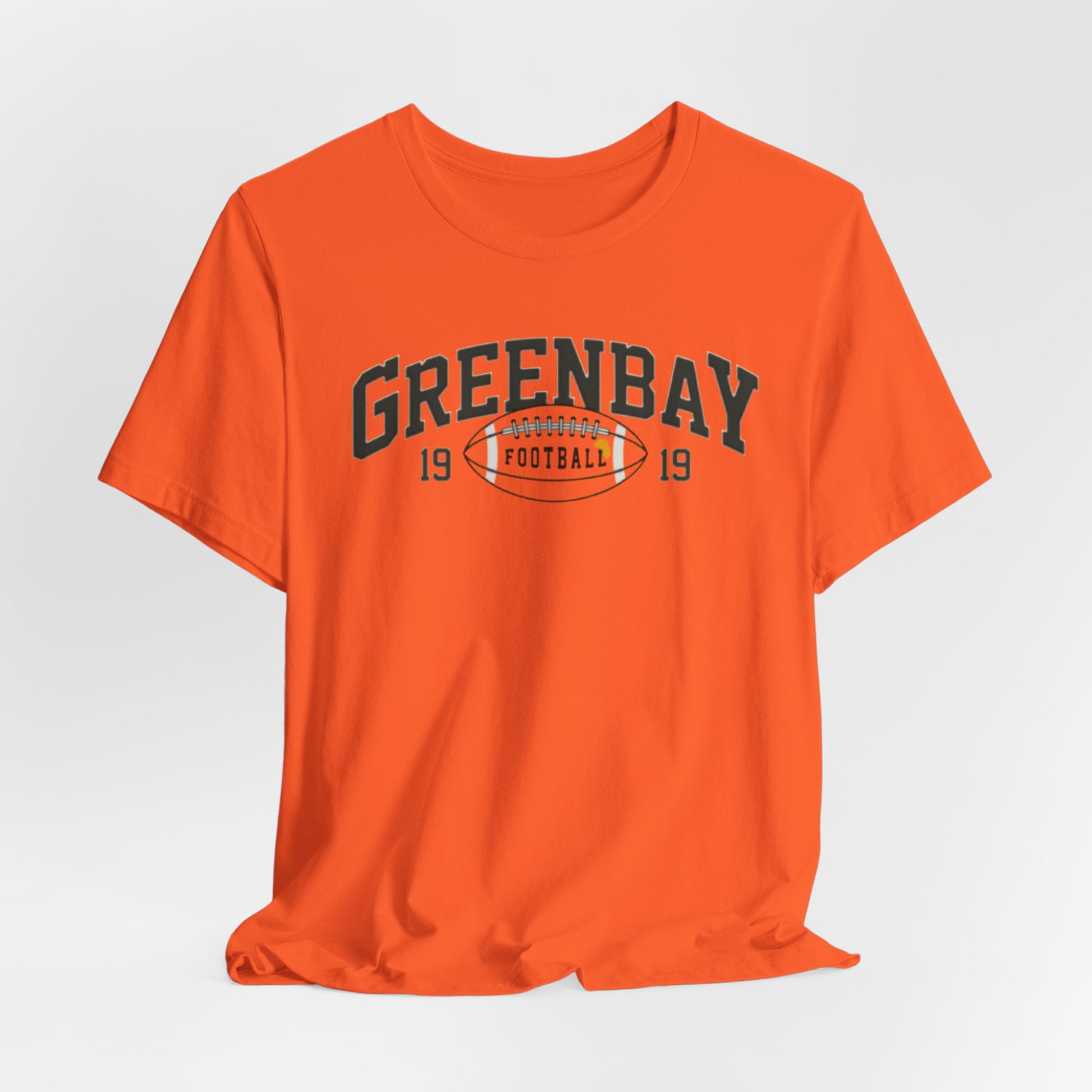 Chocolate Greenbay Football Vintage Logo Tee