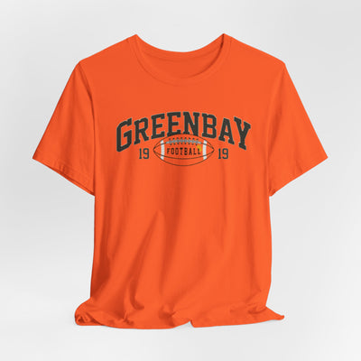 Chocolate Greenbay Football Vintage Logo Tee