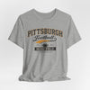 Lavender Pittsburgh Football T‑Shirt — Heinz Field Vintage Crew Tee