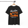White Smoke Houston 713 Space City T-Shirt — Houston Skyline & Area Code Tee