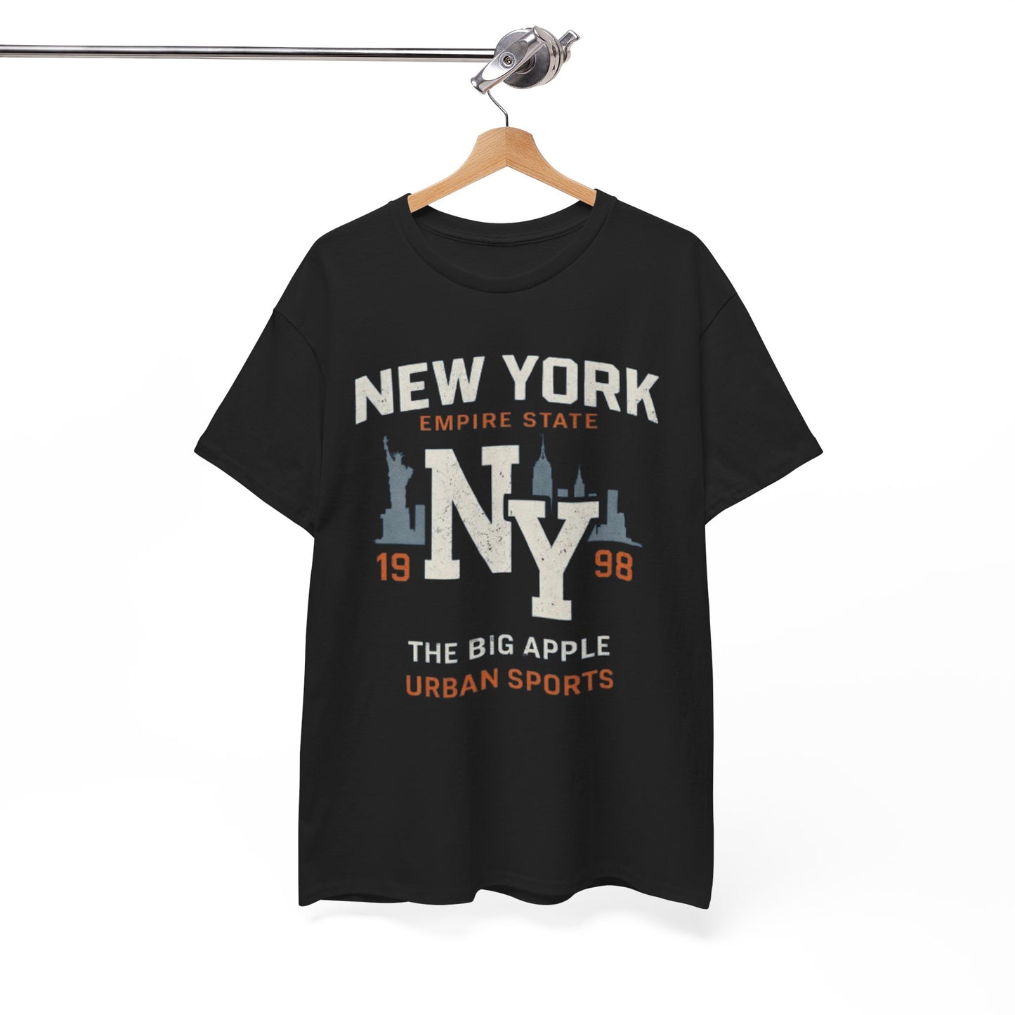 New York NY The Big Apple Tee — Empire State Urban Sports Graphic T‑Shirt (1998)